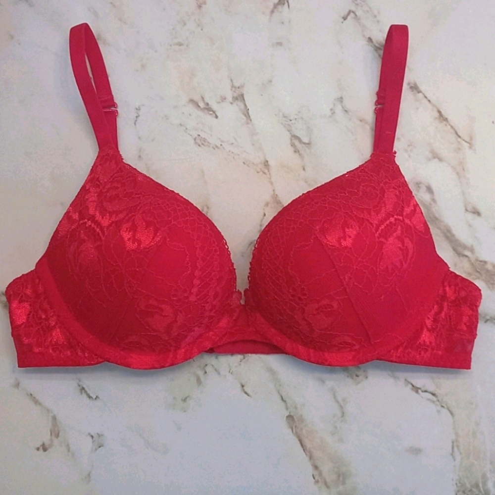 Red Extra-Pushup Bra